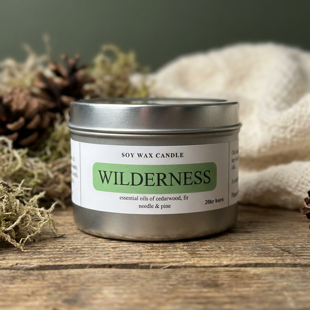 WILDERNESS - Soy Candle Tin (20hr)