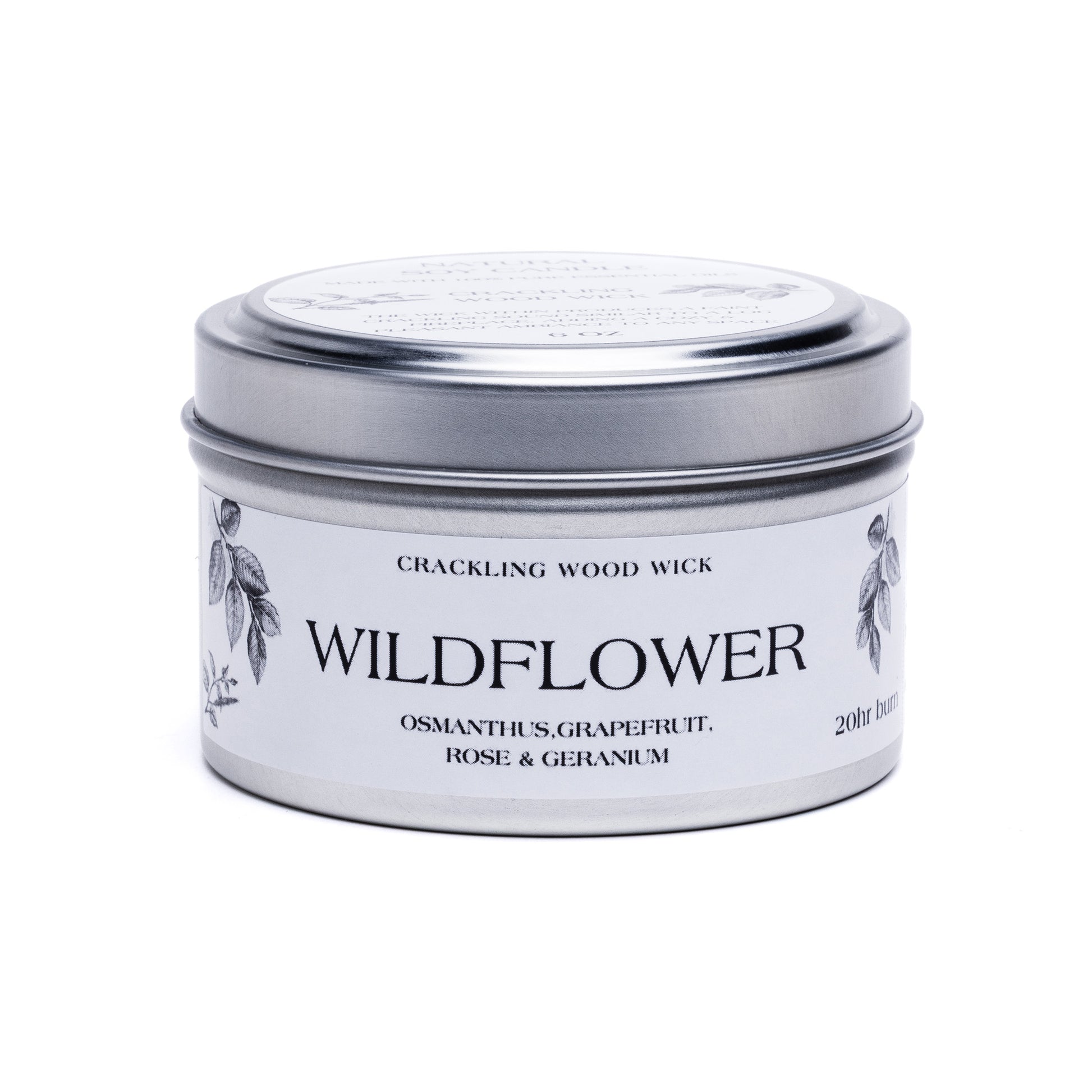 Wildflower Tin Candle 6oz