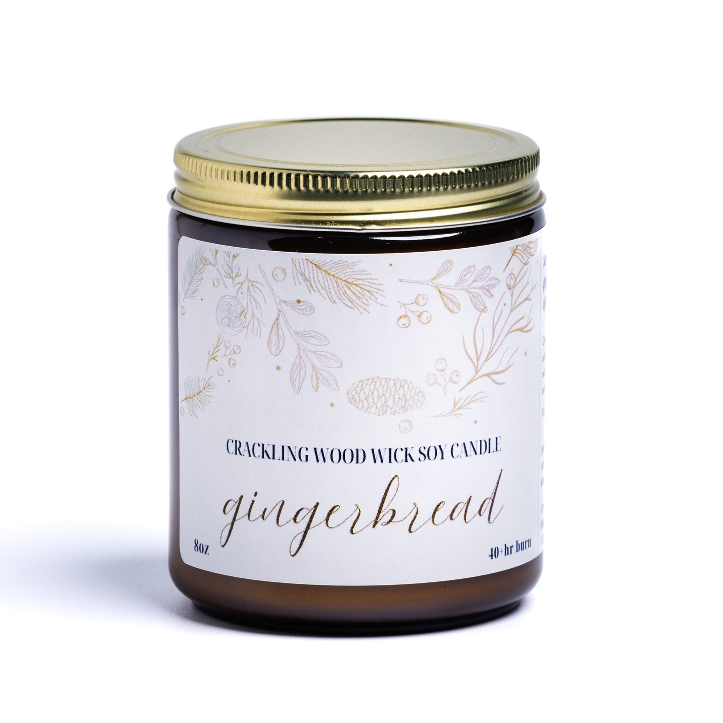 πππππππππππ - 8oz Jar Christmas Crackling Wood Wick Candle